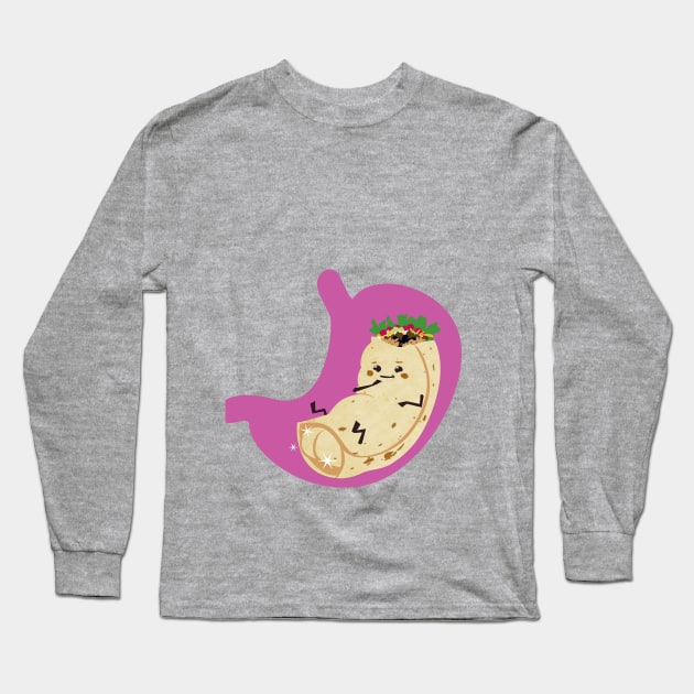 Burrito Baby Long Sleeve T-Shirt by Monkopotamus